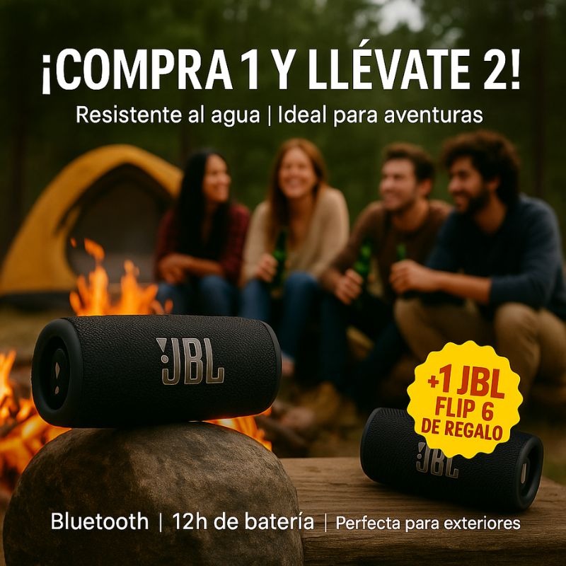 (COMPRA 1 y LLEVA 2) JBL FLIP 6 BLUETOOTH A PRUEBA DE AGUA + 1 JBL FLIP 6 DE REGALO - PROMOCION CIERRE DE LA TIENDA